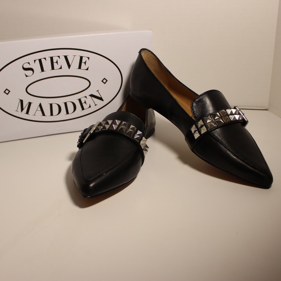 steve madden studded loafers womens